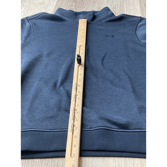 Under Armour Mens Loose Fit 1/4 Zip Sweater Blue Size L Fleece - Picture 6 of 8